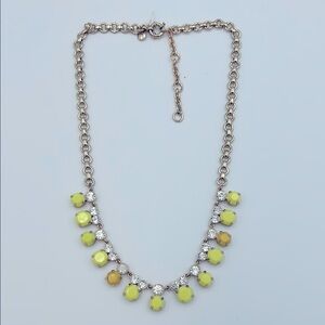 J. Crew Yellow Rhinestone Statement Necklace